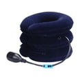 thumbnail image 1 of **Inflatable Neck Traction Device - Portable Cervical Support with Air Pump for Pain Relief, Posture Corrector & Relaxation, Home Office Travel Use, Adjustable Flannel Fleece Design**, 1 of 3