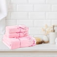 thumbnail image 4 of Yhmxh Bedding Colour Lace Side 3 Piece Soft Absorbent Embroidered Gift Towel Bath Towel Skin-friendly Throw Blanket Machine Washable Microfiber Bed Sheet Set, 4 of 6