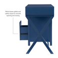 thumbnail image 4 of Linon Peggy Bureau Latéral de Rangement en Bois avec 4 Tiroirs Quincaillerie Argentée en Bleu Marine, 4 of 20