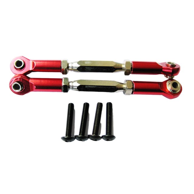 fastboy Bielle de Direction avant / Arrière 2x pour Course de Rock Axiale 1/10 AX90026 AX31016 Desert Buggy Hop-ups Rouge