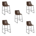thumbnail image 1 of Ensemble de 5 tabourets de bar marron Heavenly Collection pour salles à manger, 1 of 6