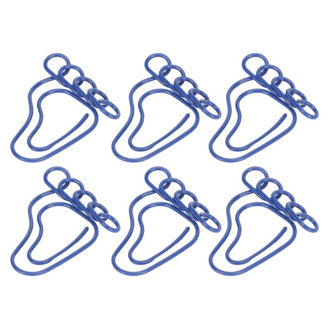 100Pcs Cute Paper Clips, Foot Shaped Funny Slip Proof Portable Paper Clips for Office School Family