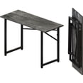 thumbnail image 2 of Folding Computer Desk inch Writing Gaming Computer Camping Desk  No Assembly Required Home Office Table  Mahogany, 2 of 6