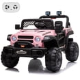 thumbnail image 1 of VOLTZ TOYS Jeep 12V Kids Ride On Car Toy with Open Doors, Working Searchlights, Parental Remote Control & LED Headlights - Pink, 1 of 7