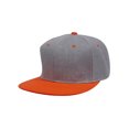 thumbnail image 1 of Top Headwear Flat Bill Adjustable Snapback Cap - Heather Grey/Orange, 1 of 2