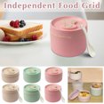 thumbnail image 1 of pstuiky Round Bento Lunch Box Set Microwave & Dishwasher Safe Leakproof with Cutlery Wheat Straw Material for Office & Commute, 1 of 3