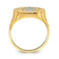 thumbnail image 2 of Diamond2Deal 14K Yellow Gold with w/Rhodium Saint Christopher Ring for Women Size 10, 2 of 7