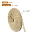 thumbnail image 2 of Unique Bargains 1 Roll Natural Burlap Fabric Ribbon 1/4 Inch Burlap Wired Ribbon Rustic Ribbon, 2 of 5