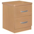 thumbnail image 1 of Pemberly Row Contemporary Faux Wood 2 Drawer Nightstand in Beech, 1 of 7