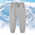 thumbnail image 2 of Kids' Solid Color Tracksuit Pants With Bunched Feet Mid Sized Hoodie Pants, 2 of 4