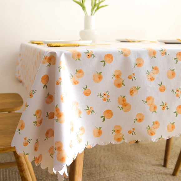 Nappe en PVC à Motif Floral Vintage / Nappe en Plastique Imperméable et Anti-Huile pour Table de Cuisine, Salle à Manger Ou Table Basse avec Bordure en Dentelle, 60x90 cm