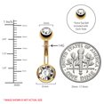 thumbnail image 3 of BodyJ4You 6PCS Belly Button Rings 6 Replacement Balls 14G Goldtone Steel Clear CZ Navel Body Jewelry, 3 of 6