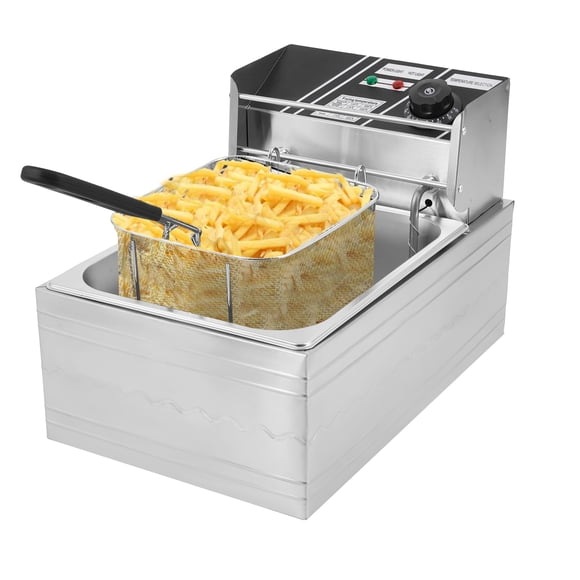 Hawsaiy Friteuse Électrique de 11,4 Qt avec Paniers et Couvercles pour Cuisine Familiale et Restaurant, 2500 W