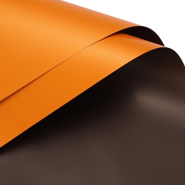 Unique Bargains Double Sided Color Flower Wrapping Paper Orange+Brown 22.8'x22.8' Waterproof 20 Pack