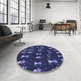 thumbnail image 4 of Ahgly Tapis Rectangulaire Lavable en Machine, Bleu Nuit, 6 Pieds x 9 Pieds, 4 of 7