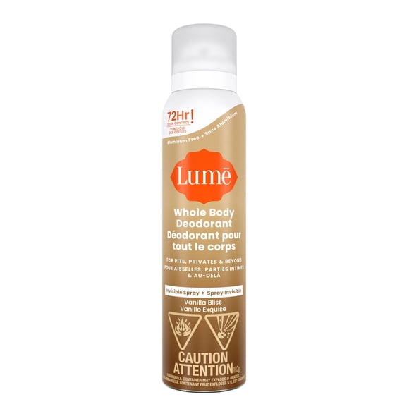Lume Whole Body Women’s Deodorant - Spray - Aluminum Free - Vanilla Bliss - 3.6oz