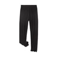 thumbnail image 1 of ShomPort Pants for Girls Full Length Stretchy Lightweight Ruffle Trim Ribbed Casual Trousers Smoothing Plain Cozy Pajama Pants, 1 of 3
