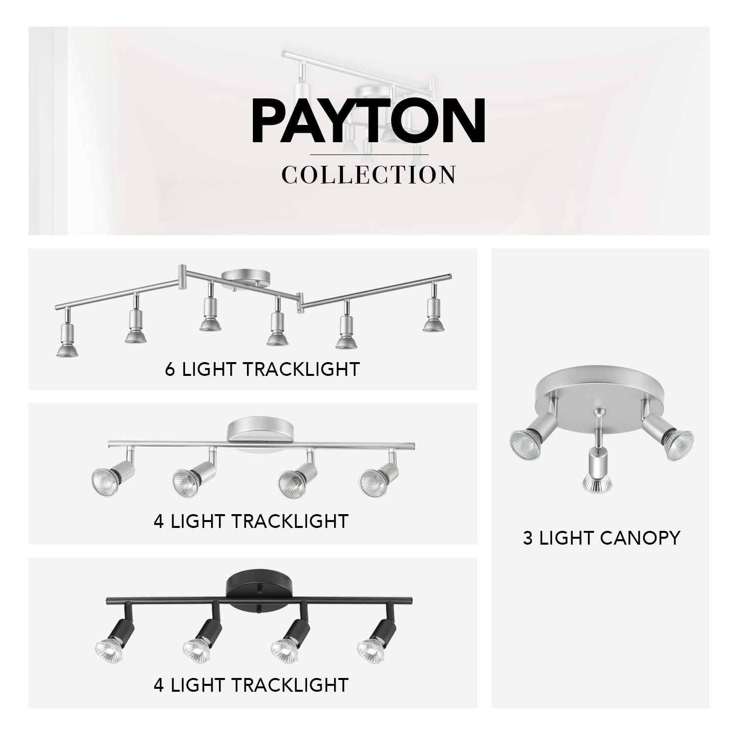 Globe Electric Payton 4-Light Matte Black Track Lighting
