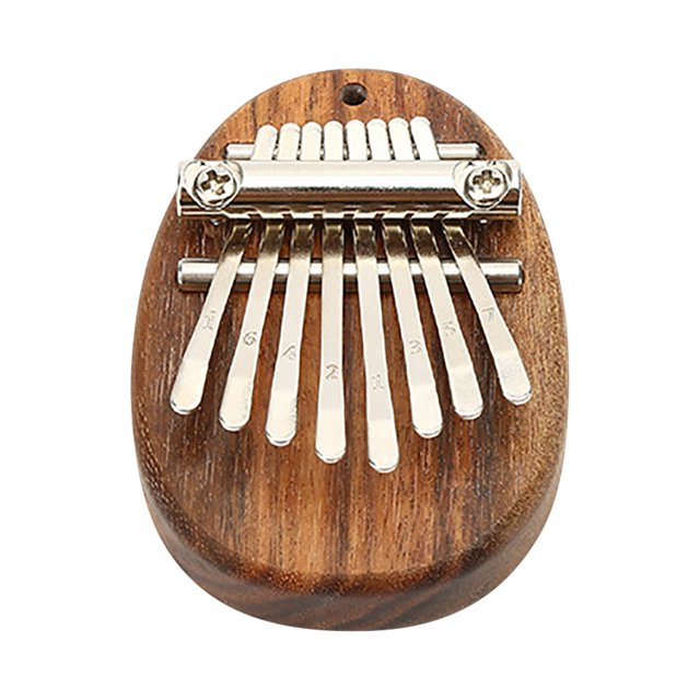 Dsscvnef Mini Eight-tone Kalimba Mahogany Thumb Piano Compact Portable Musical Instrument Pendant Piano Beginner Gift