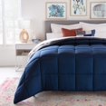 thumbnail image 4 of Linenspa All-Season Reversible Down Alternative Quilted Comforter - Hypoallergenic - Plush Microfiber Fill - Machine Washable - Duvet Insert or Stand-Alone Comforter - Navy/Graphite - King, 4 of 6