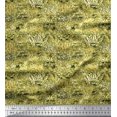 thumbnail image 1 of Soimoi Green Polyester Crepe Fabric Leopard,Snake & Wild Skin Decor Fabric Printed BTY 52 Inch Wide, 1 of 3