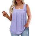 thumbnail image 4 of BVOFAR Camisoles à Oeillets Grande Taille pour Femmes Sans Manches à Encolure Carrée Hauts d'Été Décontractés pour Sorties T-Shirts 2025, 4 of 8