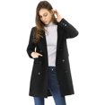 thumbnail image 3 of INSPIRE CHIC Manteau Mi-Long à Double Boutonnage pour Femme à Col à Revers Cranté, 3 of 6