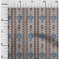 thumbnail image 1 of oneOone Tissu Polyester Lycra Tourbillon & Paisley Ikat Imprimé 1 Yard 56 Pouces de Large, 1 of 4