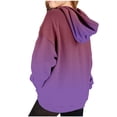 thumbnail image 2 of MIASHUI Girls Sweatshirt Tops Gradient Long Sleeve Oversized Hoodies Pullover,Dark Purple,11-12 Years, 2 of 7