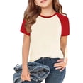 thumbnail image 2 of MIASHUI T-Shirts Garçons Filles Coton Col Rond Basique Superposition Usage Quotidien, Beige, 10-11 Ans, 2 of 8