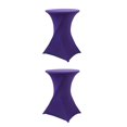 thumbnail image 2 of ZheElen Easy Care Stretch Round Tablecloth Versatile And Environmentally Friendly purple 2Set, 2 of 6