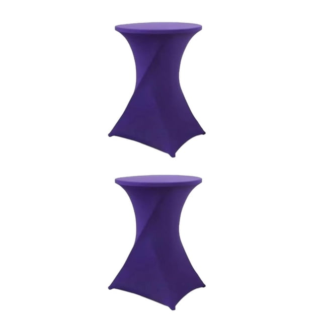 ZheElen Nappe Ronde Extensible Entretien Facile pour Hôtel Mariage Fête Polyester Hôtel Mariage Fête Couverture de Table Lavage Facile Violet 2Ensemble
