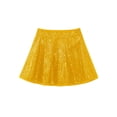 thumbnail image 4 of vastwit Jupe de Danse pour Filles Enfants à Paillettes Latin Hip-Hop Jazz Ballet Moderne Évasée Plissée Ligne A Mini Jupe-Short Tenue de Danse Or 6, 4 of 6