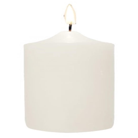 4" White Pillar Candle