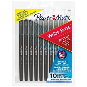 Paper Mate Stylos à bille, stylos à encre noire, point moyen (1.0 (en mm)