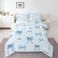 thumbnail image 2 of Erosebridal Girls Blue Bowknot Bedding Toddler Comforter Set, Cartoon Bow Down Comforter, Princess Decor, Reversible 2 Pieces, 2 of 7