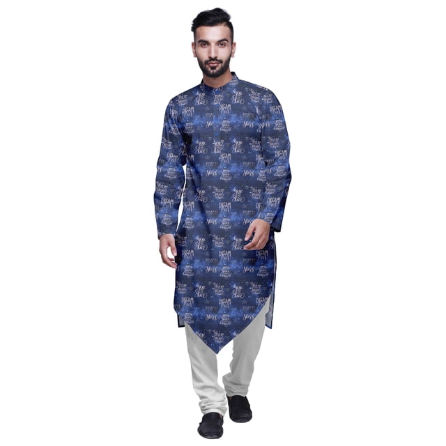 Atasi Kurta à Manches Longues de Designer pour Garçons, Kurta Décontractée Imprimée en Coton Flex