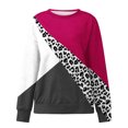 thumbnail image 5 of 2023 Chandail à Capuchon Surdimensionné pour Femmes Col Rond Mode Décontractée Manches Longues Imprimé Chandail en Molleton Hauts Blouse Costumes Halloween/noël 50 % de Rabais Liquidation, 5 of 5