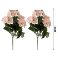 thumbnail image 4 of YAOMOBB Fade-proof Artificial Flowers Artificial Begonias Flowers Set of 2 with Stems Realistic Faux Red Flowers for Wedding Photo Props and Home Decoration, 4 of 6