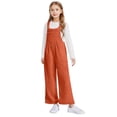 thumbnail image 4 of Girls' Sleeveless Fleece Jumpsuit with BuiltIn Tank and Pockets for Ages 514 in Fall and Winter, 4 of 8
