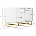 thumbnail image 3 of HOMCOM 3-Drawer Storage Cabinet Sideboard for Dining Room, Living Room, 3 of 9