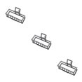 thumbnail image 4 of maskred Fashion Claw Clips Large Simple Style Handy Simple Style Sturdy Exquisite Accessories Barrettes for Women Dark Blak/Rectangle 3Set, 4 of 6