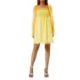 thumbnail image 3 of Robe Décontractée Femme Été Couleur Unie Col Carré Manches Longues Transparentes une-Pièce S/M/L/TG, 3 of 5