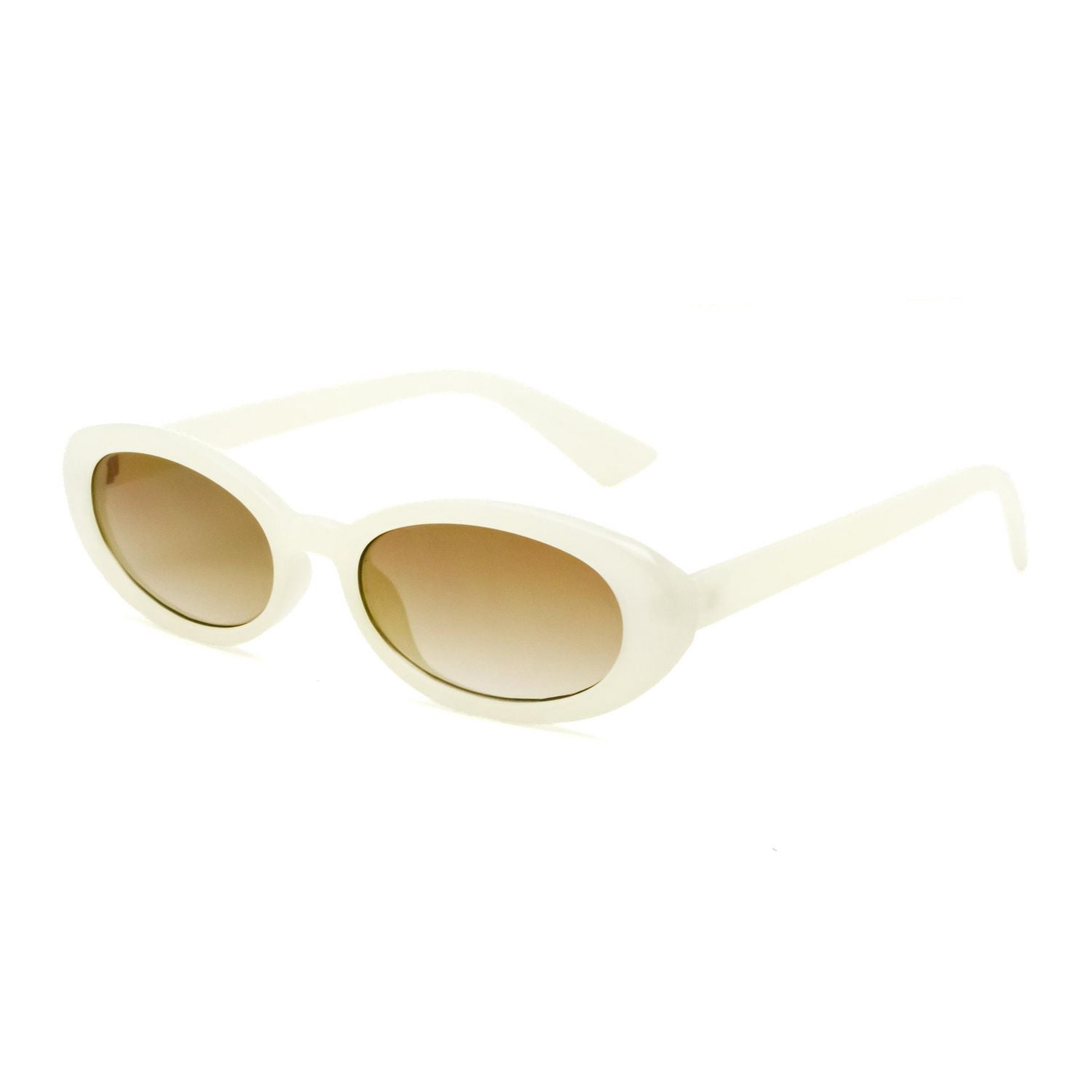 No Boundaries White Oval Sunglasses
