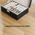 thumbnail image 4 of Baohd Jewelry Organizer Classic Luxurious Jewelry Organizer Box Leather Jewelry Storage Case Multifunctional Jewel Holder for Accessory Earring, 4 of 6