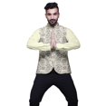 thumbnail image 3 of Atasi Floral Printed Wedding Jackets For Men Nehru Jacket Waist Coat For Festive Season-Large, 3 of 6