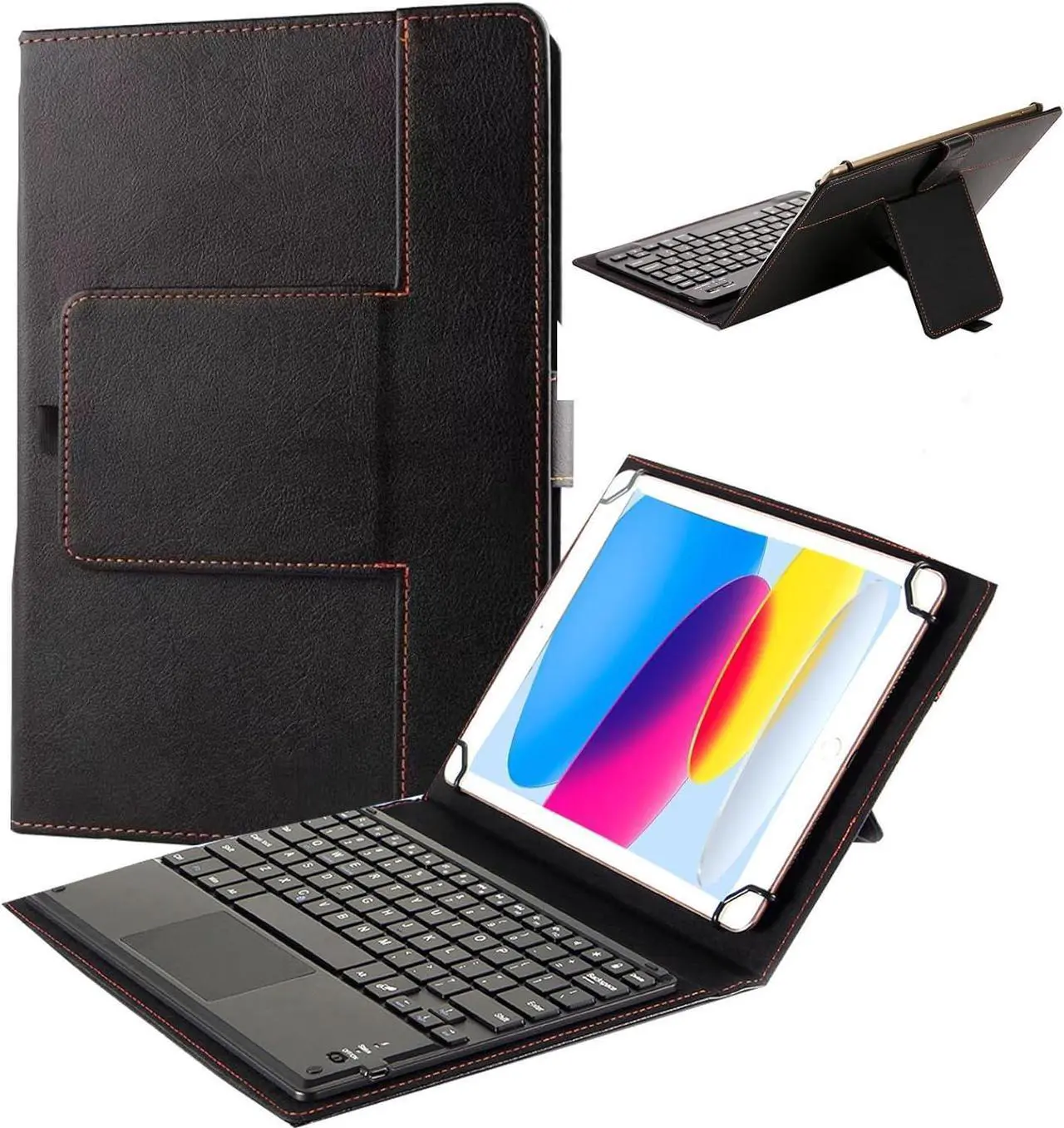 Universal Wireless Tablet Keyboard Case 7" - 8" inch with Touchpad, 2-in-1 Bluetooth Wireless Keyboard Case, Stand Folio Tablet Case Protective Cover for 7" 7.9" 8" Tablets