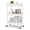 White, variant on KK KINGRACK Rolling Cart, 3-Tier Metal Utility Cart with 4 Wheels, 2 Brakes, White