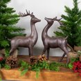 thumbnail image 3 of Northlight Décorations de Noël Cerf Debout - 14 Pouces - Marron - Ensemble de 2, 3 of 6