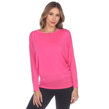 White Mark Haut Dolman à Bande pour Femme